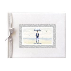 LIBRO DE FIRMAS COMUNION NI?O PLAYA CON 64 PAGINAS