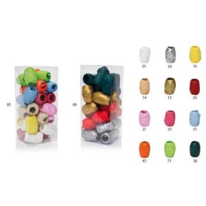 BARRILETE RAFIA 15MMX10M COLORES METALIZADOS