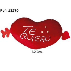 PELUCHE CORAZON TE QUIERO FLECHA ROJA GIGANTE 62CM