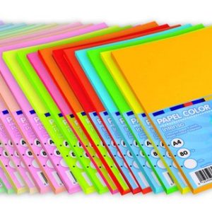 PAPEL A4 80GR 100H 5 COLORES FUERTES SURTIDOS