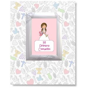 LIBRO COMUNION PORTARRETRATOS ELEGANCE ROSA