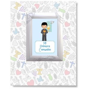 LIBRO COMUNION PORTARRETRATOS ELEGANCE AZUL