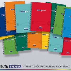 BLOC ESPIRAL FOLIO 80H PP HORIZONTAL 90GR ROJO