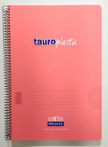 BLOC ESPIRAL FOLIO 80H PP CUADRO 4MM 90GR CORAL