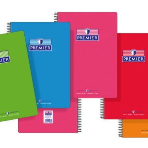 BLOC ESPIRAL FOLIO 80H PREMIER CUADRO 4MM 90GR SURTIDOS