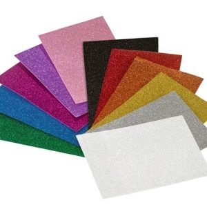 LAMINA GOMA EVA 40X60 NEGRO EFECTO PURPURINA