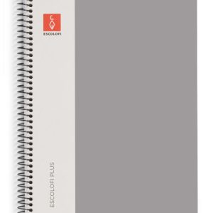 BLOC ESPIRAL PLUS CUARTO 80 HOJAS 90GR DOTS GRIS