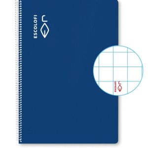 BLOC ESPIRAL FOLIO 50 HOJAS 70GR CUADRO 6X6 AZUL ESCOLOFI