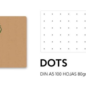 BLOC ESPIRAL A5 100H 80GR DOTS RECICLADO ECOLOGICO