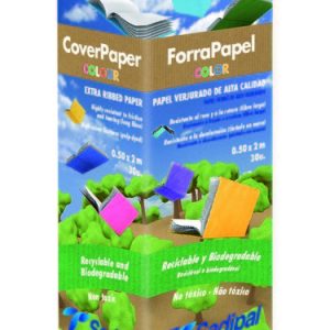 EXPOSITOR 30 ROLLOS PAPEL KRAFT 2M VERJURADO COLORES SURTID