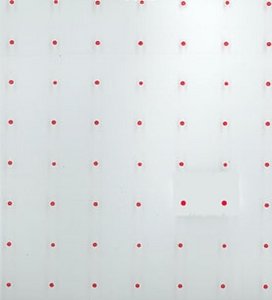 BOBINA PP TRANSPARENTE 0,8X50M TOPOS ROJOS 3158021