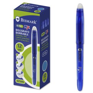 BOLIGRAFO BORRABLE CAPUCHON BISMARK AZUL 0,7MM