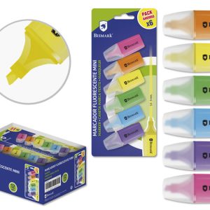 MINI ROTULADOR FLUORESCENTE BISMARK NEON 6U BLISTER