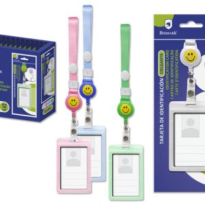 TARJETA IDENTIFICACION EXTENSIBLE COLGANTE FACES BLISTER