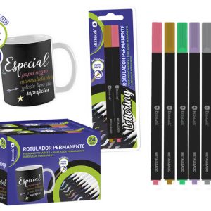 SET 2 ROTULADORES METALICOS LETTERING PUNTA PINCEL