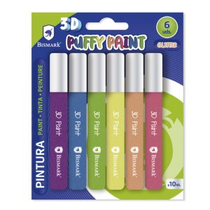 PINTURA 3D COLORES GLITTER 6U 10 ML