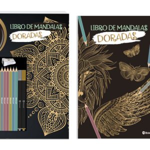 LIBRO DE MANDALAS PARA COLOREAR + LAPICES Y ROTULADORES