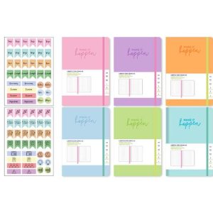 EXPOSITOR 12 LIBRETA COLORES CON GOMA A5 80H DOTS