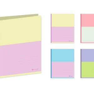 CARPETAS 4 ANILLAS 40MM COLORES PASTEL BICOLOR SURTIDA