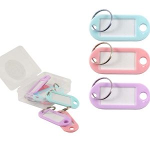 SET 6 LLAVEROS DE SE?ALIZACION PASTEL CON CAJA PVC