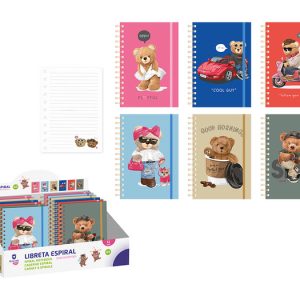 EXPOSITOR 24 LIBRETA ESPIRAL A5 OSOS DIVERTIDOS