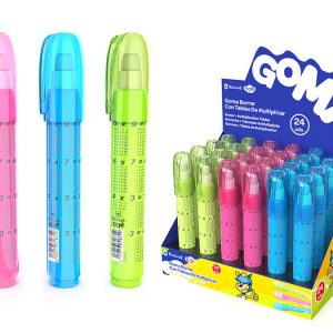 EXPOSITOR 24 GOMA DE BORRAR BARRA CON TABLAS MULTIPLICAR