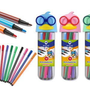 SET 12 ROTULADORES PATITO