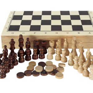 JUEGO ESTUCHE AJEDREZ DAMAS BACKGAMMON