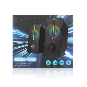 ALTAVOZ GAMING CON ILUMINACION LED RGB, 12W Y CONEXION USB