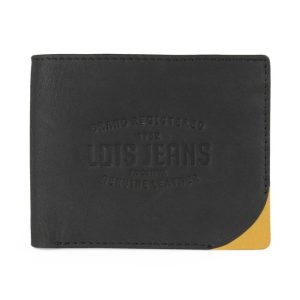 CARTERA MONEDERO HORIZONTAL LOIS KINGSTON NEGRO AMARILLO