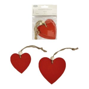 ETIQUETAS COLGANTE DE DOBLE CORAZON 10CM