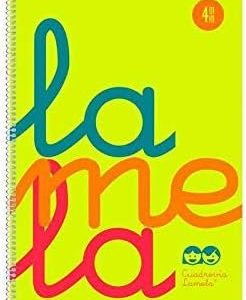 BLOC ESPIRAL FOLIO 80H 90GR CUADROVIA 4MM PLASTIC AMARILLO