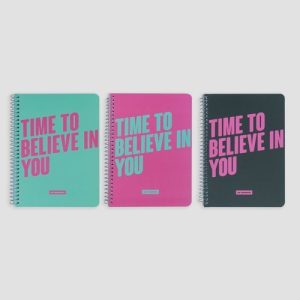SET DE 3 CUADERNOS A5 - TIME TO BELIEVE IN YOU