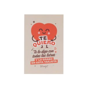 POSTAL CON GRABADOR MENSAJE TE LO DIGO CON TODAS LAS LETRAS