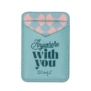 PORTA TARJETAS ADHESIVO PARA MOVIL - ANYWHERE WITH YOU
