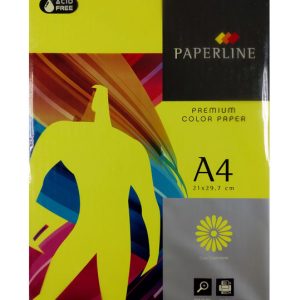 PAPEL A4 500H 80GR PAPERLINE AMARILLO FLUOR CYBER