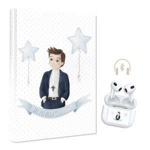 LIBRO COMUNION NI?O BANDEROLA+AURICULARES 44 PAGINAS COLOR