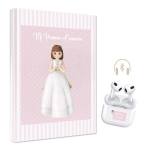 LIBRO COMUNION NI?A 29X24 CM + AURICULARES 44 PAGINAS COLOR