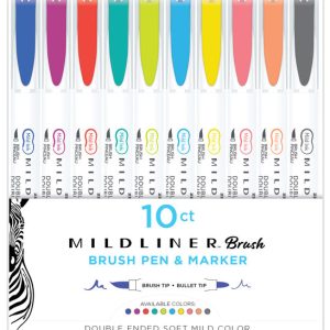ROTULADOR ZEBRA MILDLINER DOBLE PUNTA PINCEL FRIENDLY 10