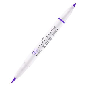 ROTULADOR ZEBRA MILDLINER DOBLE PUNTA PINCEL REFRESH LAVANDA