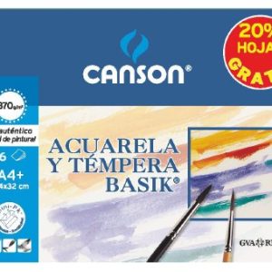 MINIPACK A4+ ACUARELA BASIK 370GRS 20% HOJAS GRATIS