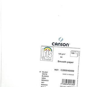 CARTULINA CANSON A4 120 GRS IRIS VIVALDI BLANCO