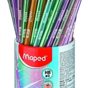 BOTE 72 LAPIZ GRAFITO MAPED HB PLASTICO GLITTER CON GOMA