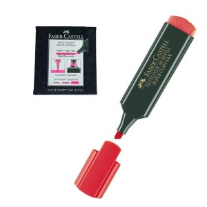 MARCADOR FABER TEXTLINER 1548 FLUOR ROJO