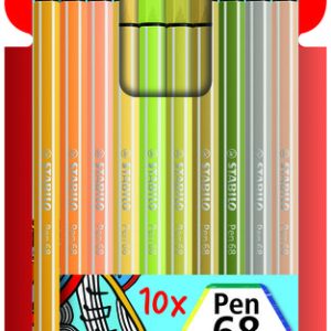 ROTULADOR STABILO PEN 68 ESTUCHE DE 10 NUEVOS COLORES