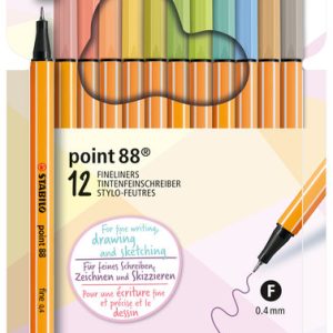 ROTULADOR STABILO POINT 88 PASTEL LOVE 12 COLORES SURTIDOS