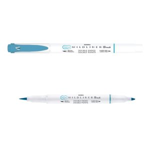 ROTULADOR ZEBRA MILDLINER DOBLE PUNTA PINCEL AZUL AHUMADO