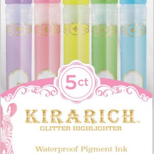 ROTULADOR ZEBRA KIRARICH GLITTER 5 COLORES SURTIDOS