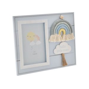 MARCO DE FOTOS DE MADERA CON MACRAME RAINBOW LITTLE MAN