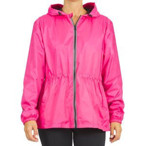 CHUBASQUERO MUJER FUCSIA DETALLES REFLECTANTES T, M